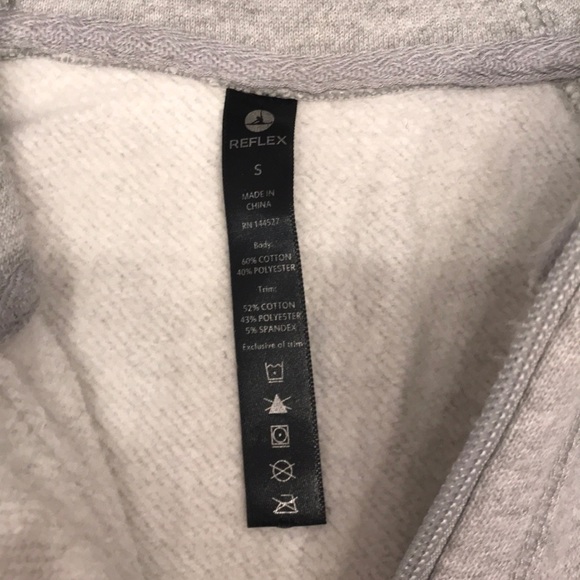 REFLEX grey zipper hoodie - Picture 2 of 5